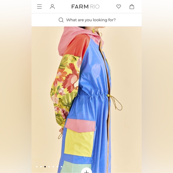 🦜Farm Rio Colorblock Long Raincoat - Picture 9 of 14